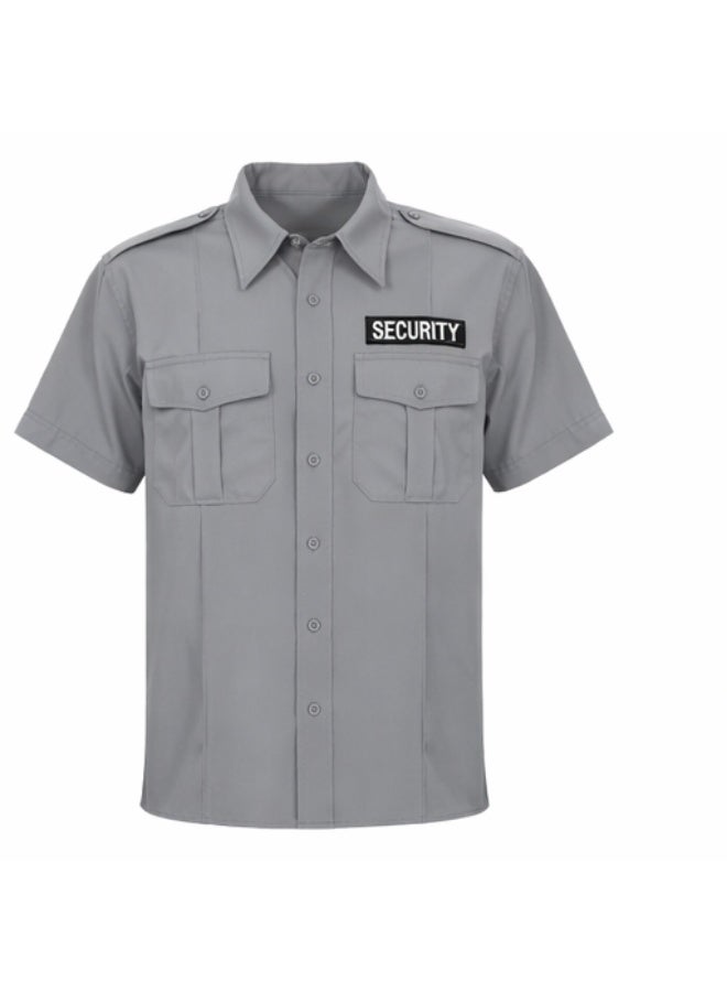 بهارتهومز قميص أمني بأكمام قصيرة - 100% بوليستر، زي عمل احترافي لإنفاذ القانون، وحراس الأمن، وموظفي السلامة العامة - Image 1